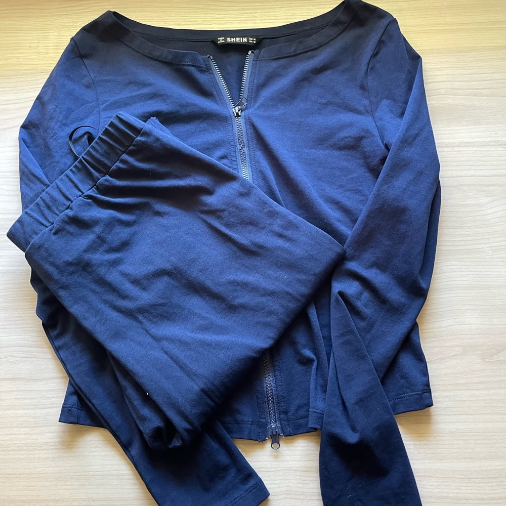EUC SHEIN blue lounge set